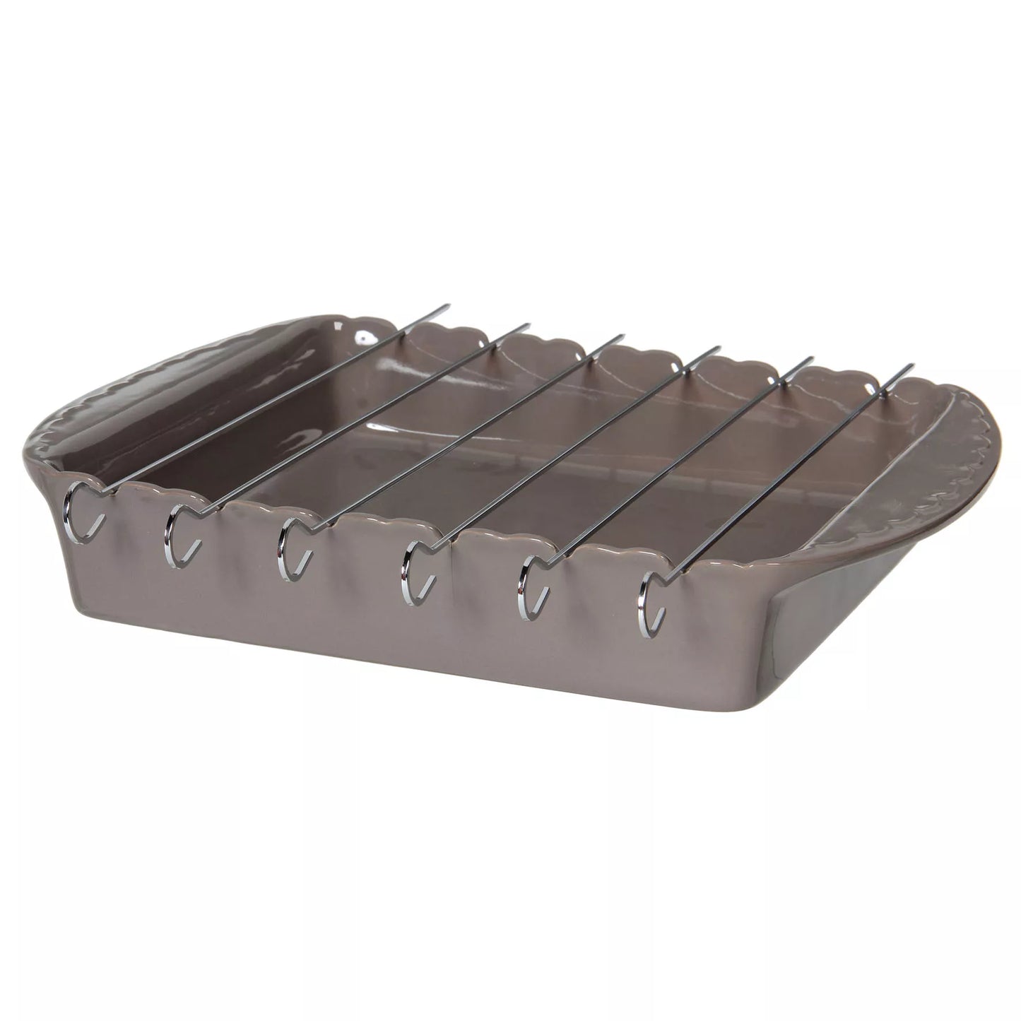 Oven Dish with Skewers - Taupe