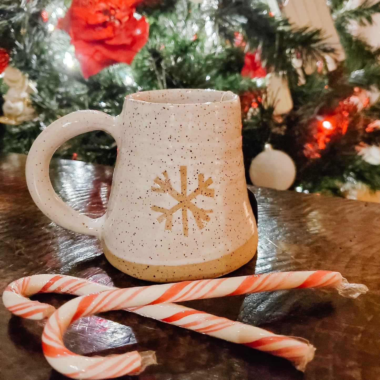 Rustic Mug - Snowflake - 50% off