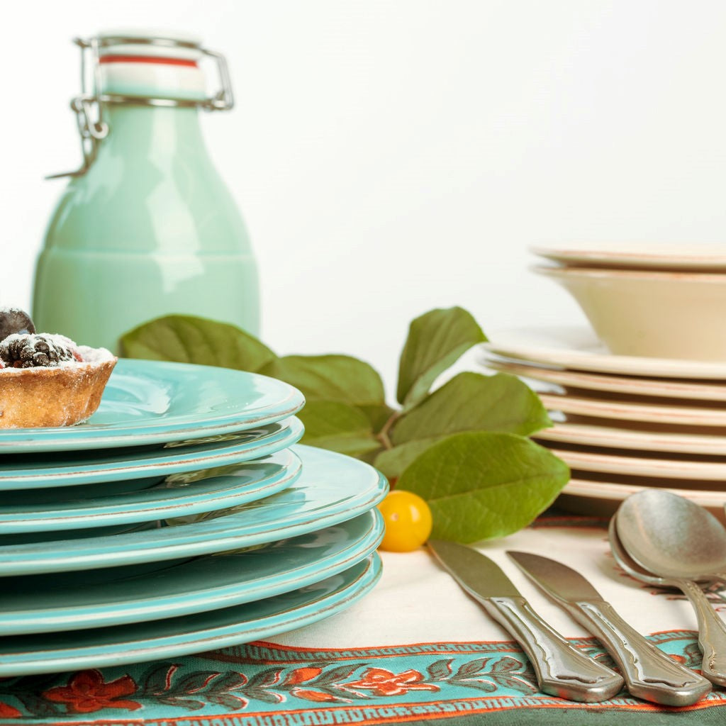 Cecilia Dessert/Salad Plate - Turquoise