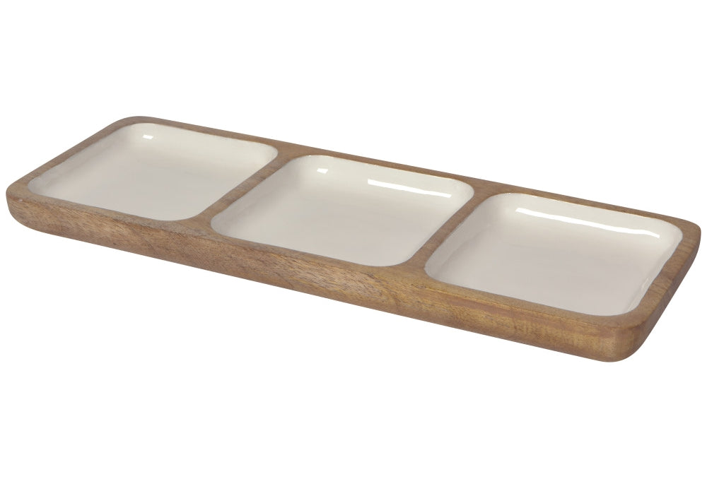 Maya Divided Dish - White