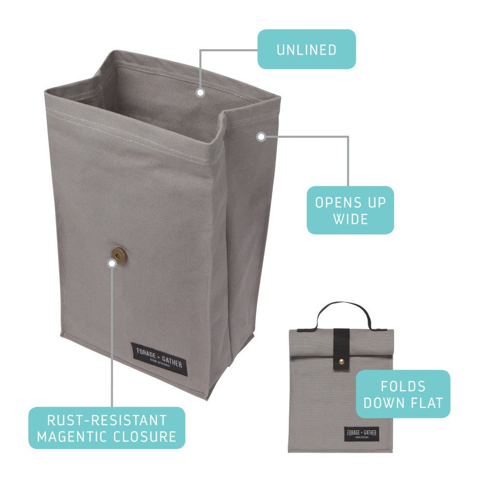 Forage & Gather Lunch Bag - Grey