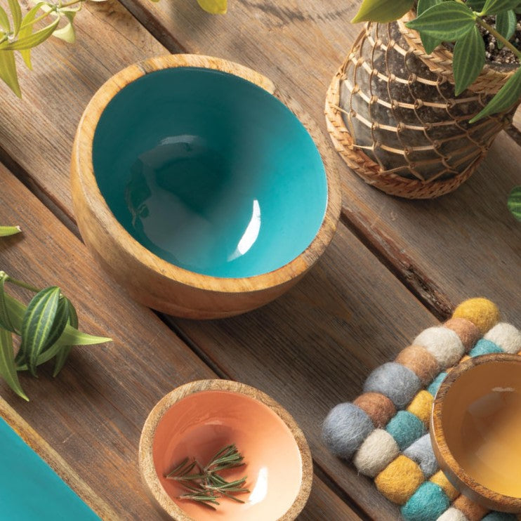 Maya Wood Bowl Lagoon - Medium
