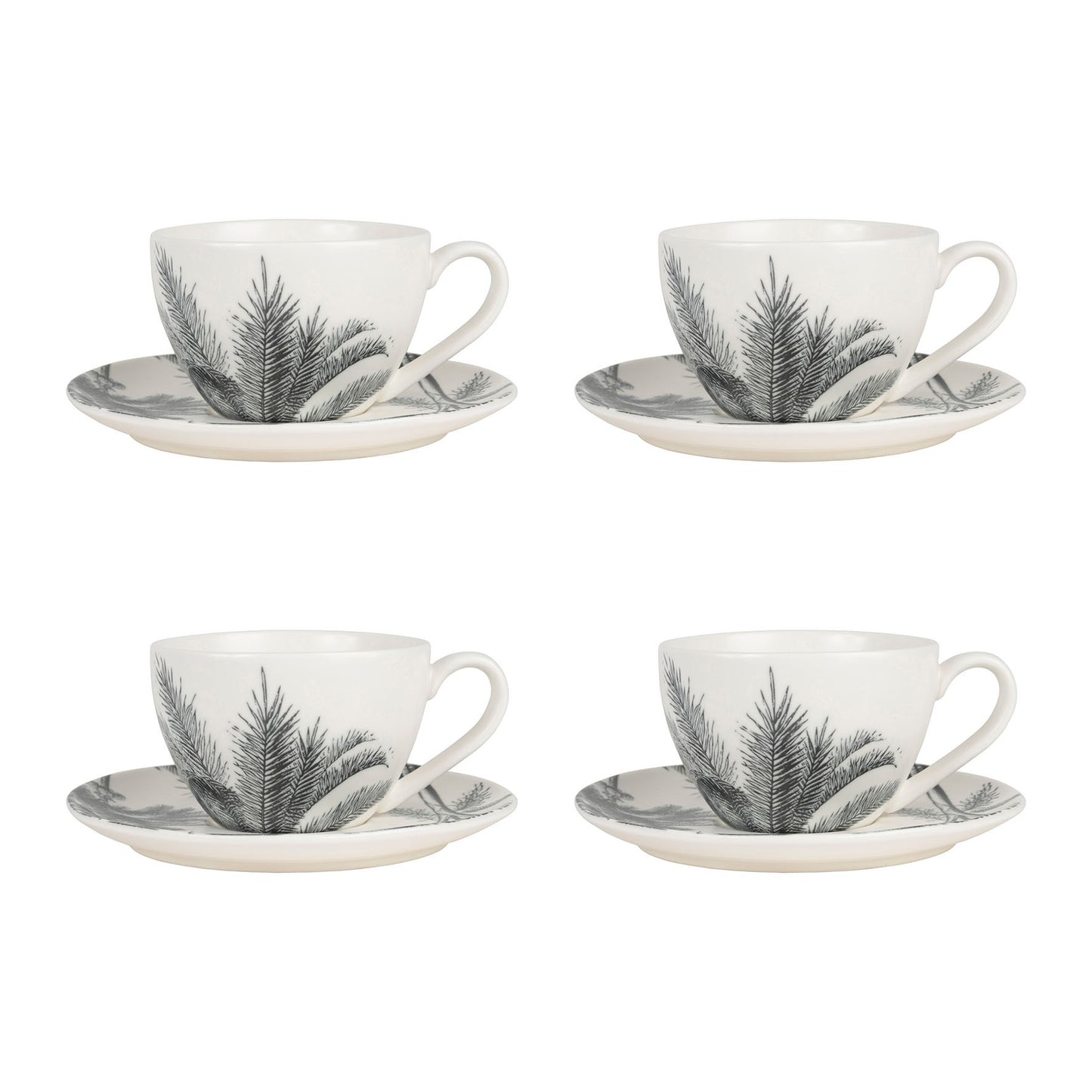 Papaye Collection - Cup & Saucer - Set of 4