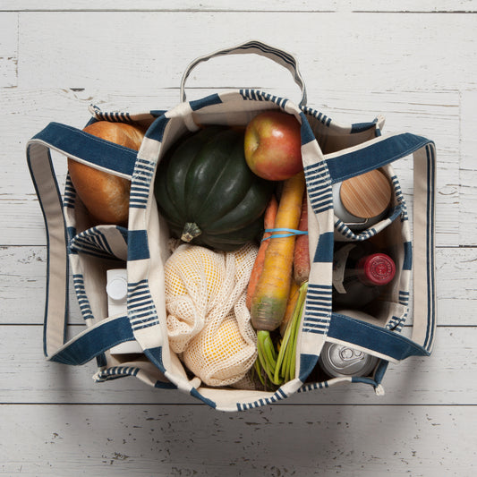 Picnic Tote - Navy Stripe