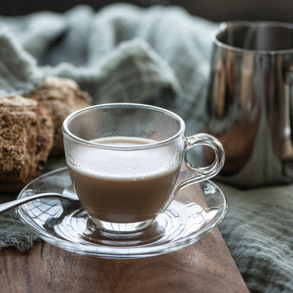 Chloe Cup & Saucer - Glass    *Exclusive to Blu*