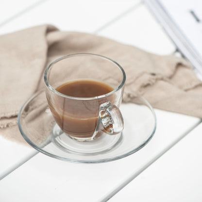 Chloe Cup & Saucer - Glass    *Exclusive to Blu*