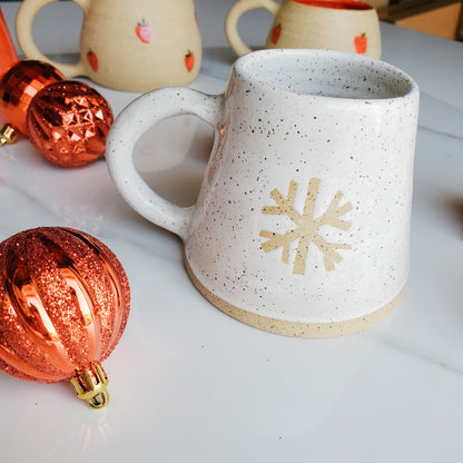 Rustic Mug - Snowflake - 50% off