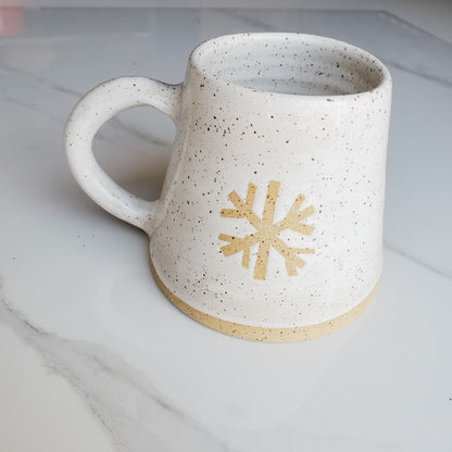 Rustic Mug - Snowflake - 50% off