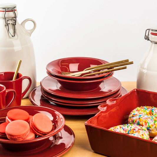 Cecilia Dinnerware Dinner Plate - Red