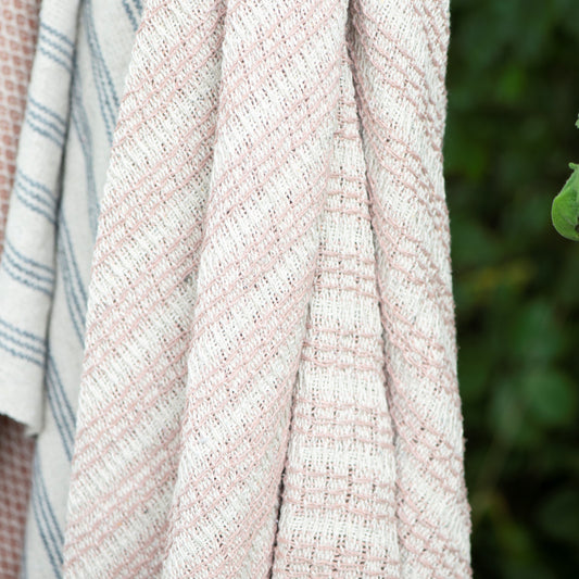 Pink Striped Throw