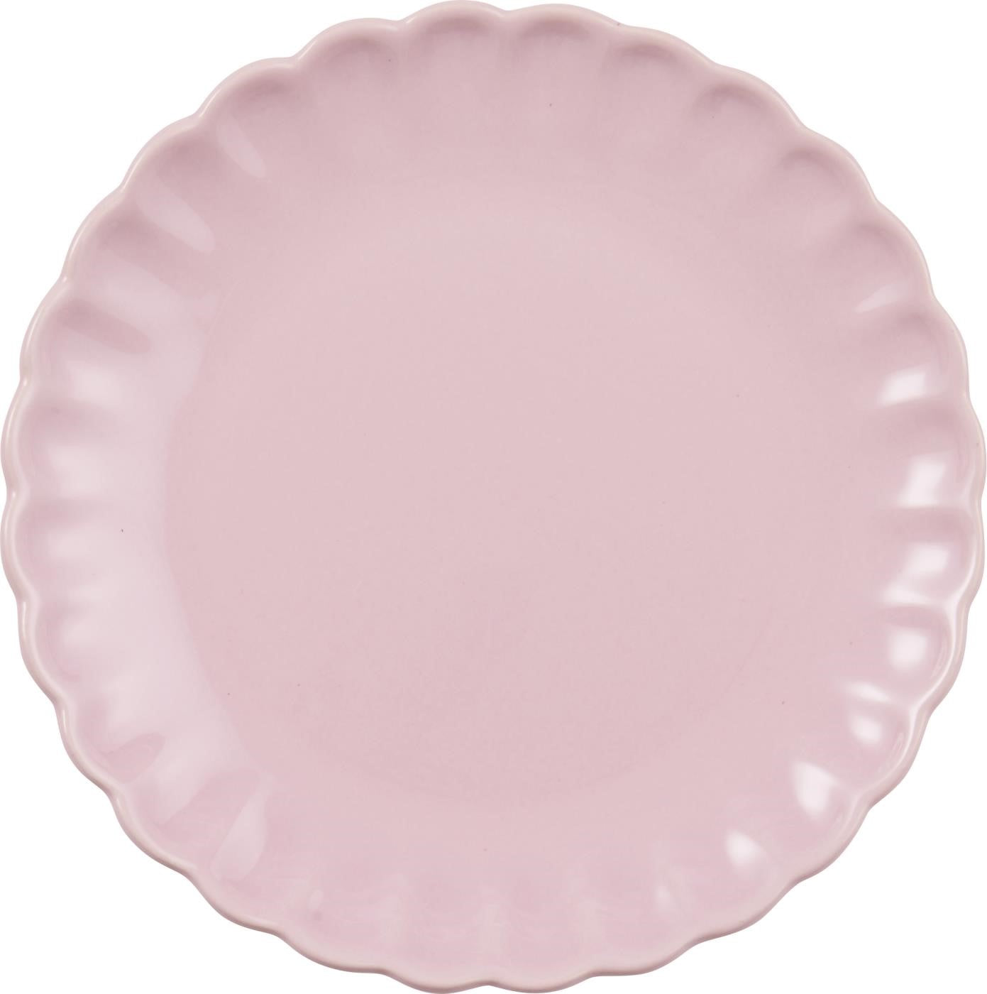 English Rose Scalloped Dinner Plate - Pink