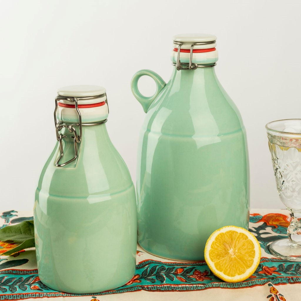 Hampton Jug, 32oz. - No Handle - Gloss Turquoise