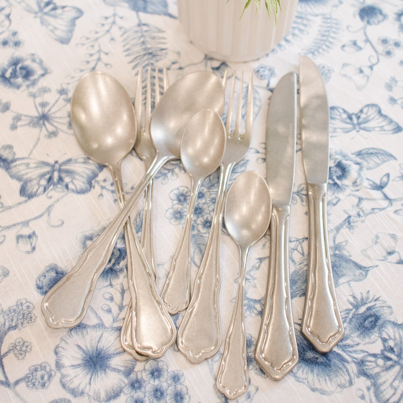 Vintage Grey Flatware - 4 Pieces