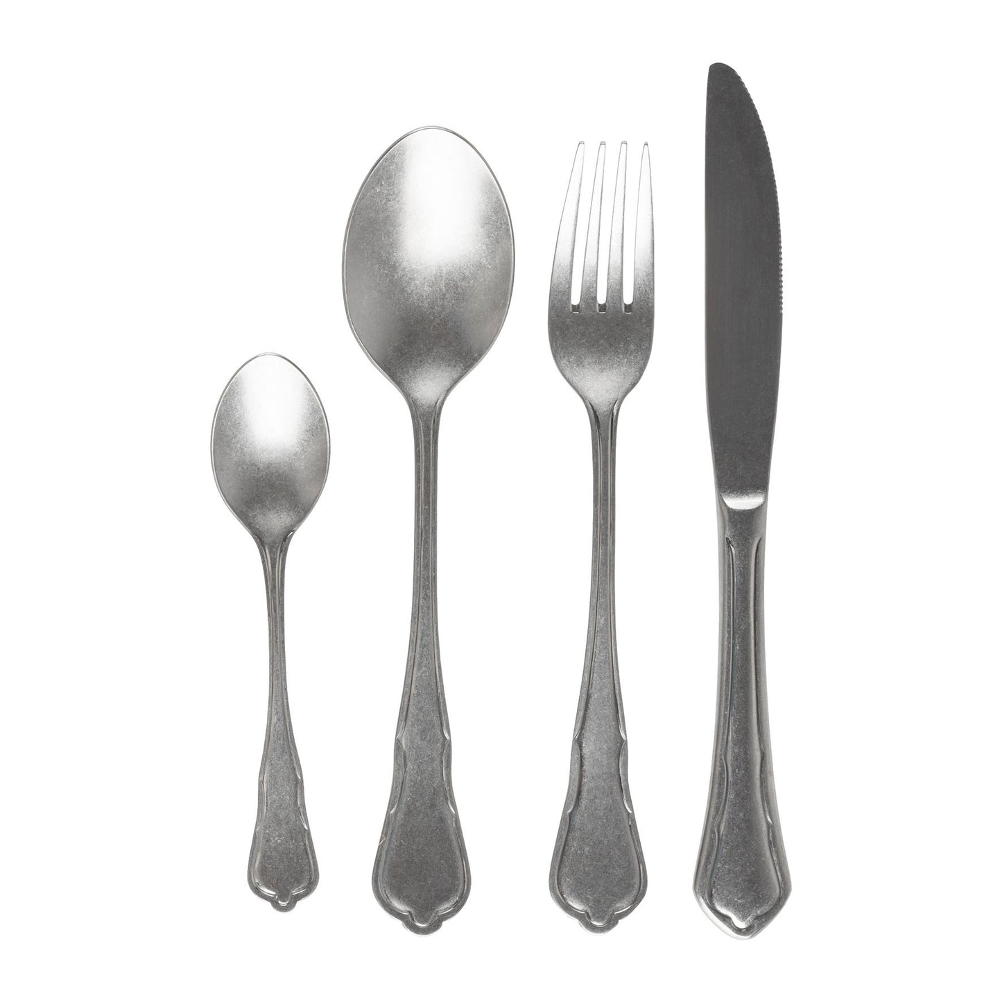 Vintage Grey Flatware - 4 Pieces